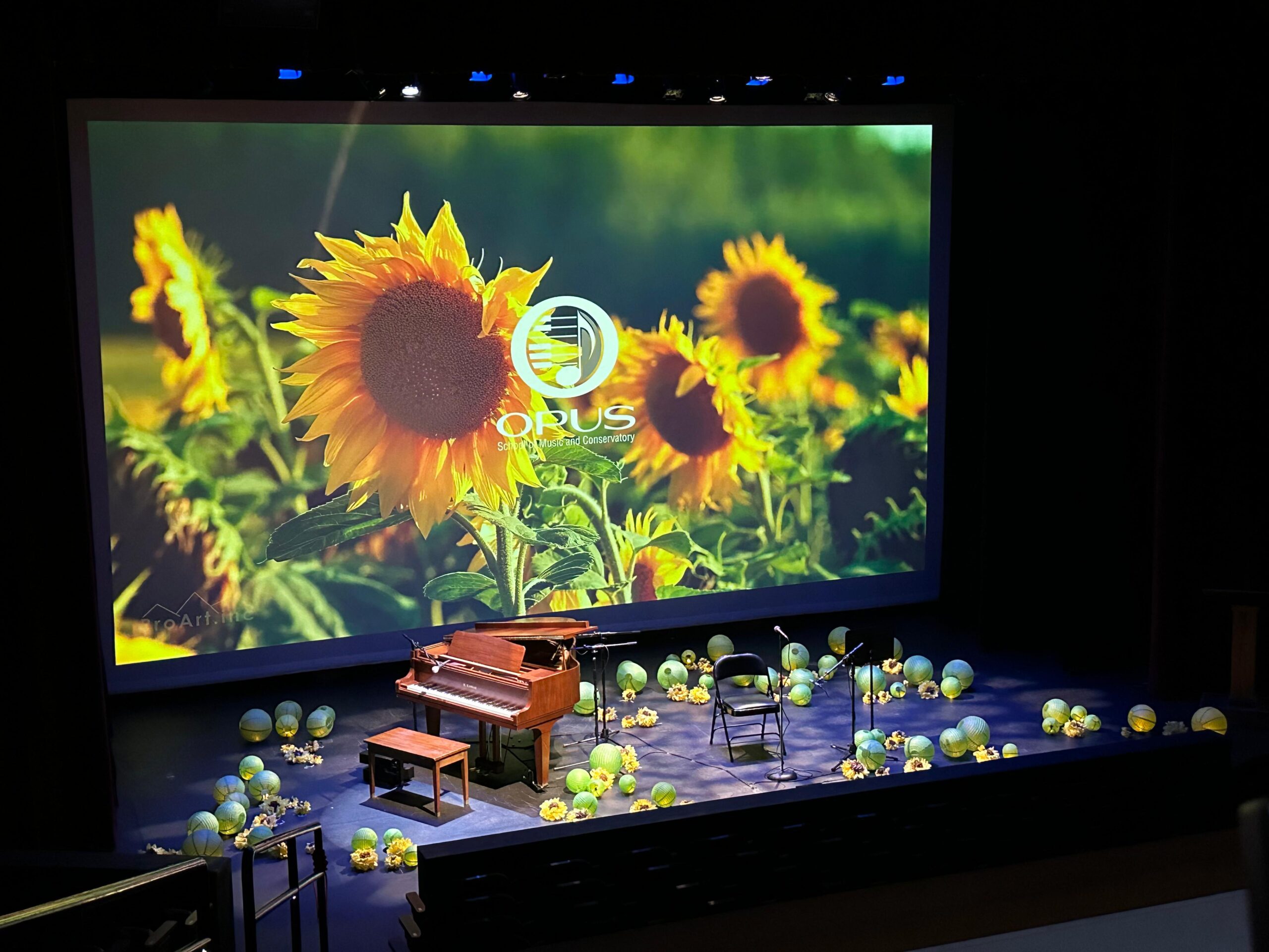 Opus Conservatory, Fall Recital stage. Purceville, Virginia
